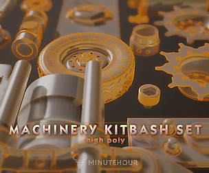 Machinery Set - kitbash - High Poly Pack