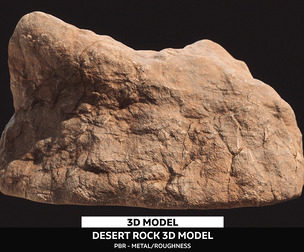 Realistic Desert Rock 3D Model