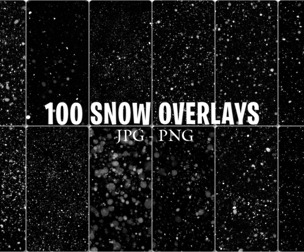 100 Falling Snow overlays, realistic snow