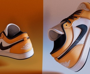 PBR Model Shoes Laser Orange Low-poly 3D model