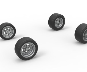 Wheel set of Pavement Midget car Scale 1:25