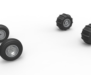 Wheel Set of water pumper Sand buggy V2 Scale 1:25