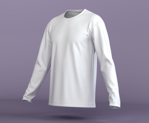 Men's Long Sleeve T-Shirt 3D Model