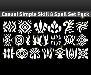 Casual Simple Skill 8 Spell Set Pack