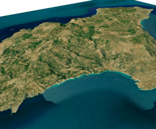 Cythera island 3d model terrain
