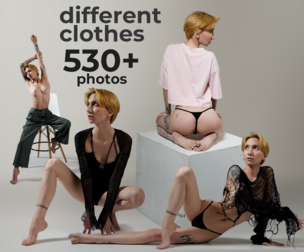 530+ Sketching Female Poses Different Сlothes - Reference Pictures