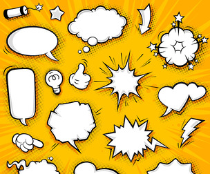 Retro Comic Style Speech Bubbles