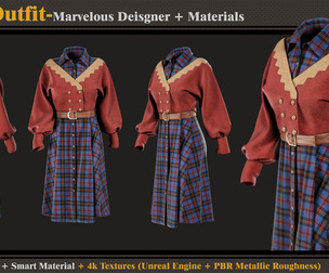 Girls Outfit-Models+Materials