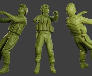Conflict Scene Figurine Print ESFP1 007