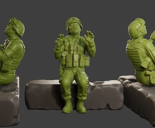 Conflict Scene Figurine Print ESFP1 008