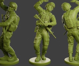 Conflict Scene Figurine Print ESFP1 010