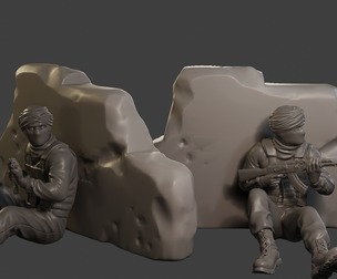Conflict Scene Figurine Print ESFP1 012