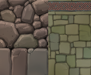 Free hand painted wall textures