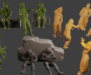 Conflict Scene Figurine Print ESFP1 Pack1