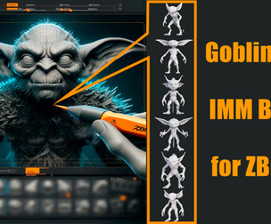Goblin Pack - IMM Brush for ZBrush | High-Quality Base Meshes for Sculpting