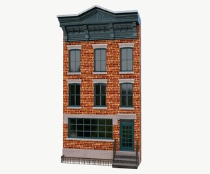 LowPoly FACADE West Village Townhouse 2