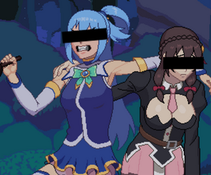 Aqua and Yunyun fucked by spider