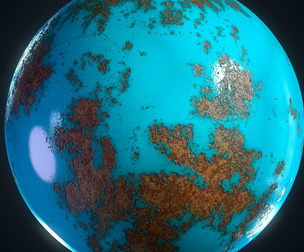 Crystal material - turquoise - VOL 18 - Maps & Sbsar