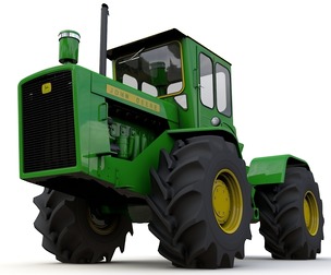 John Deere 8020 4WD Tractor 1960 with cabin