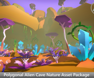Polygonal Alien Cave Nature Asset Package