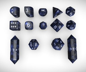 Customizable Dice Set (D2-D20) – Space-Themed