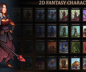 2D Fantasy Characters