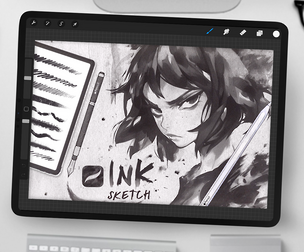 100 Ink Brushes For Procreate, Alcohol Markers, Paper Textures,