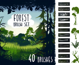 Forest stamp brushes for Photoshop