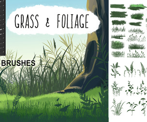 Grass and Foliage Brushes for Photoshop