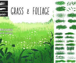 Grass and Foliage Brushes for Procreate