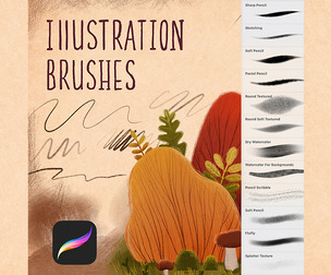Illustration brushes for Procreate