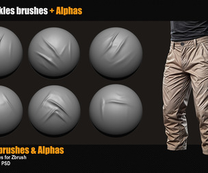 50 Wrinkles Brushes + Alphas