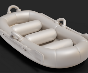 Cartoon Rafting Boot 01