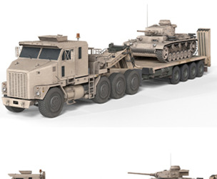 Oshkosh M1070 with Trailer Tank model