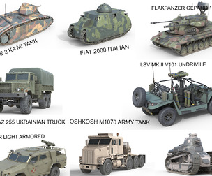 10 Military Vehicles Collection V9