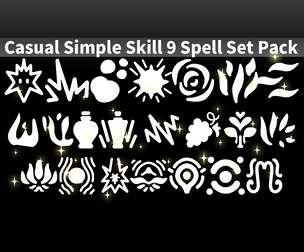 Casual Simple Skill 9 Spell Set Pack
