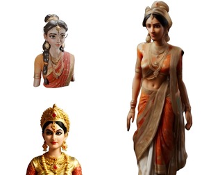 Elegant Indian Women Statues