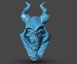 The Horned King Mask Sculpture