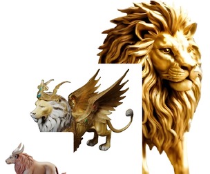 Majestic Creatures - Lion, Mythical Beast, and Heroic Lion