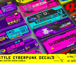 Cyberpunk Neon Decals Vol 5