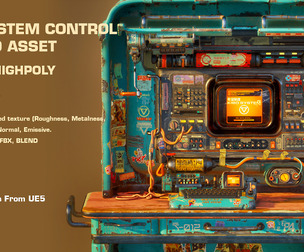 PBR Control Desk 3d asset