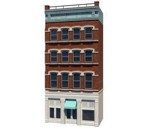 LowPoly FACADE Townhouse 2