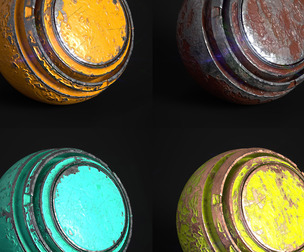 Painted Metal 8 Smart Material - Vol 03 - SPSM - Maps