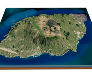 Oshima island 3d model terrain