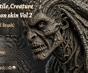 50 Reptile,Creature & Dragon skin Vol 2 (Alpha and Brush)