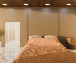 Modern 3D Bedroom Interior Scene