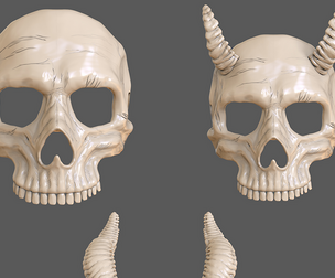 Skull Masks Pack 3 Horns