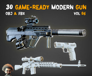 30 Game-Ready Modern Gun - Vol 06
