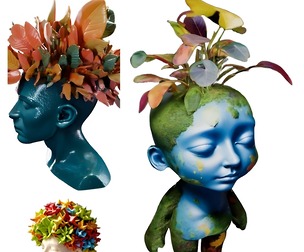 "Blooming Minds" Collection - Artistic Head Planters