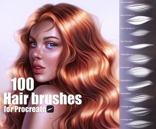 Hair Brushes for Procreate